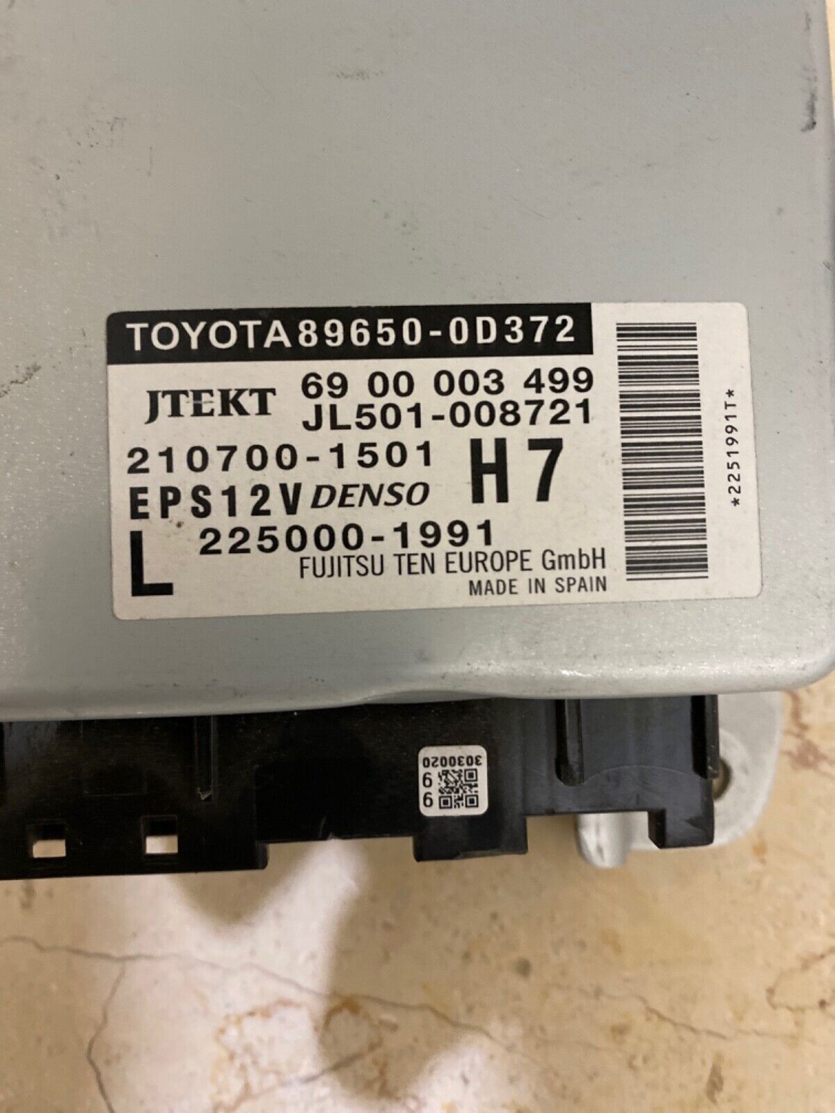 Toyota Power Steering Computer Module Control Unit ECU Genuine EPS12V DENSO H7