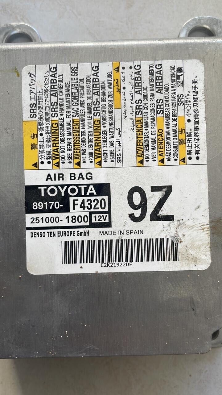 Toyota CHR 2017 2021 OEM Sensor Control Unit Bag Control 89170F4320 9Z