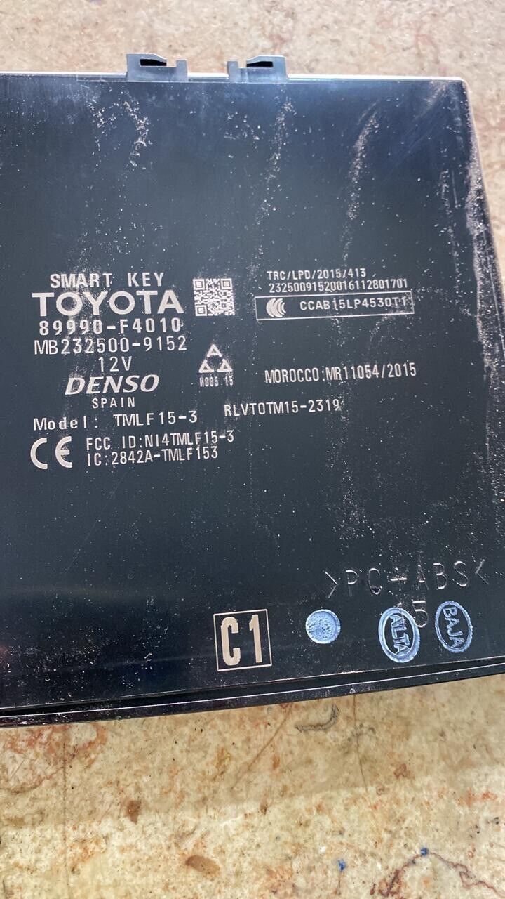 toyota CHR 2017 2020 keyless Smart Control OEM 89990F4010 Gasoline